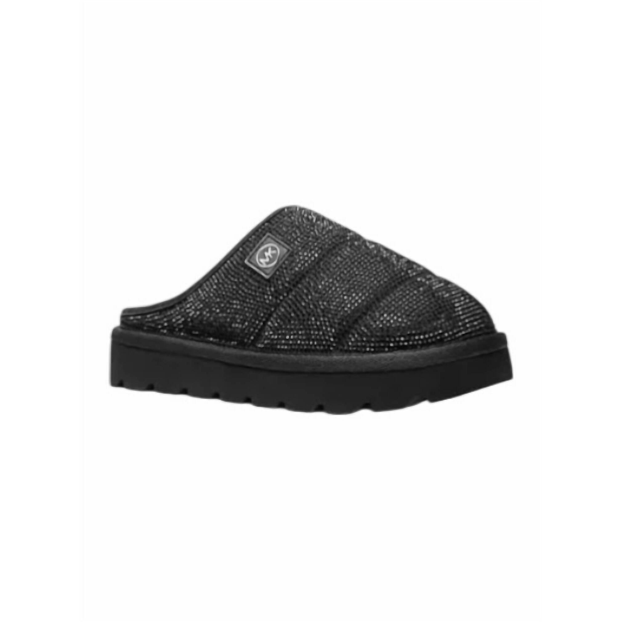 New Michael Kors Women's Winnie Crystal Embellished Slipper In Black